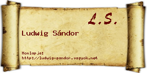 Ludwig Sándor névjegykártya