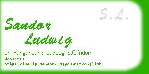 sandor ludwig business card